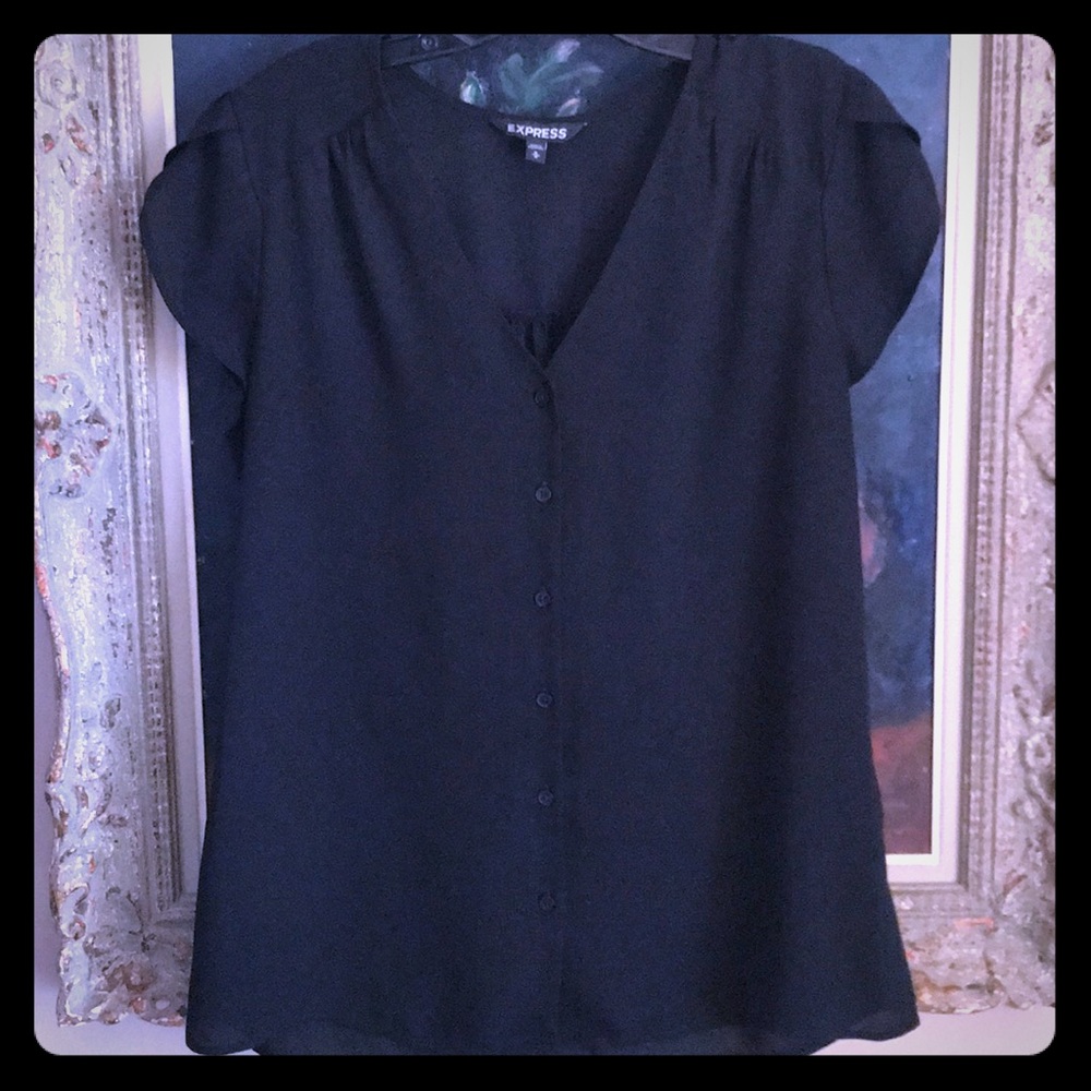 Express top/ blouse/ shirt black